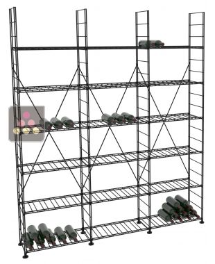 Modular metallic storage units for 594 bottles - H220cm ARCHITECTURE INTERIEURE DU VIN