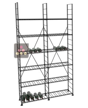 Modular metallic storage units for 396 bottles - H220cm ARCHITECTURE INTERIEURE DU VIN