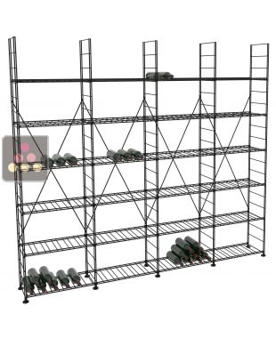 Modular metallic storage units for 792 bottles - H220cm ARCHITECTURE INTERIEURE DU VIN