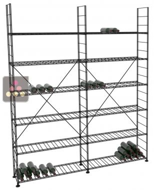 Modular metallic storage units for 612 bottles - H220cm ARCHITECTURE INTERIEURE DU VIN