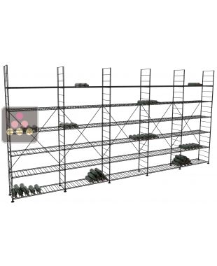 Modular metallic storage units for 1530 bottles - H220cm ARCHITECTURE INTERIEURE DU VIN