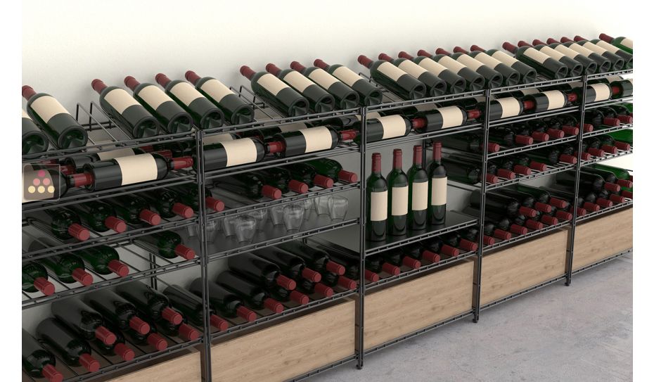 H90cm side panel for wine modular storage Architecture Intérieure du Vin