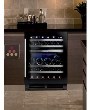 Dual temperature built in wine cabinet for storage and/or service LE CHAI