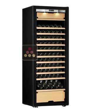 Multi-Purpose Ageing and Service Wine Cabinet for cold and tempered wine - 3 temperatures - Sliding shelves - Full Glass door TRANSTHERM