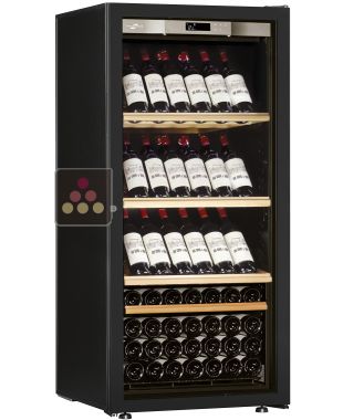 Single temperature wine ageing or service cabinet - Inclined shelves - Full Glass door TRANSTHERM