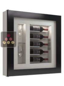Single temperature silent refrigerated Champagne stand  for 5 bottles and 2 glasses CALICE DESIGN