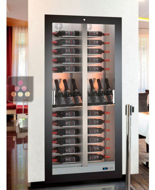 Professional built-in multi-temperature wine display cabinet - Mixed shelves - 36cm deep CALICE DESIGN