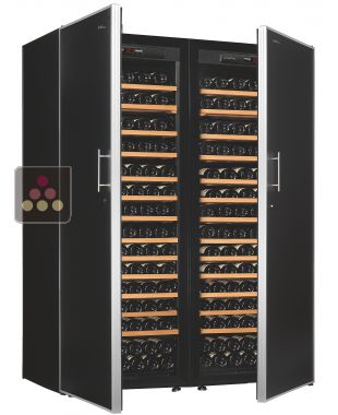 Combination of 2 single temperature wine cabinets - Sliding shelves ARTEVINO