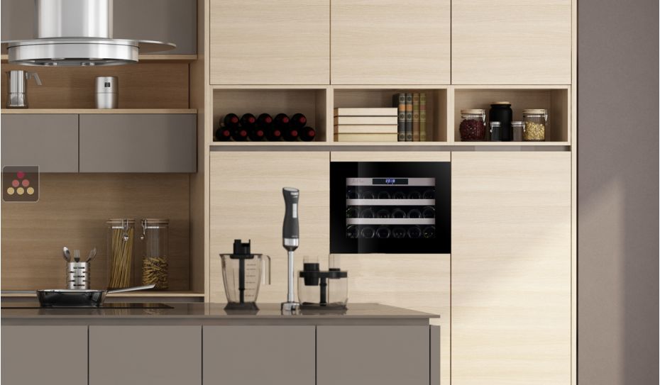 Self-ventilated column built-in single temperature wine cabinet for service