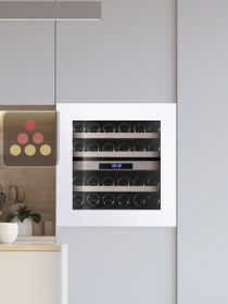 Dual temperature built in wine cabinet for service self-ventilated LE CHAI