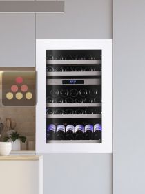 Dual temperature built in wine cabinet for service or aging self-ventilated LE CHAI