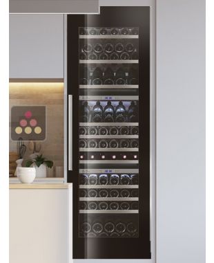 Triple temperature built in wine cabinet for storage and service LE CHAI
