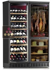 Combined built-in wine cabinet, cheese & cold cuts cabinet CALICE