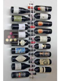 Wall Mounted Bottle Rack in Plexiglass for 36 bottles (optional lighting LED) SOBRIO