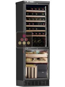 Built-in combination of a wine service cabinet and cigar humidor
 CALICE