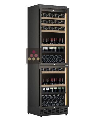 Dual temperatures built-in wine cabinet - Sliding trays for standing bottles CALICE