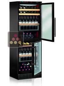 Dual door 2 temperatures wine cabinet for standing bottles - can be fitted CALICE