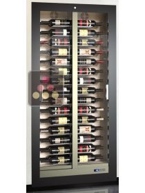 Built-in multi-purpose wine cabinet for storage and service - 36cm deep - Horizontal bottles CALICE DESIGN
