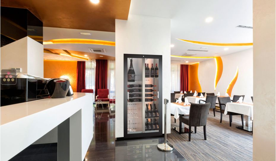 Built-in multi-temperature wine display cabinet for service and storage - 36cm deep - Without shelf - Without cladding