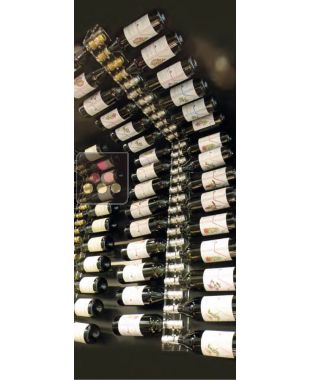 Wine Rack in Clear Plexiglass for wall and ceiling for 28 bottles SOBRIO