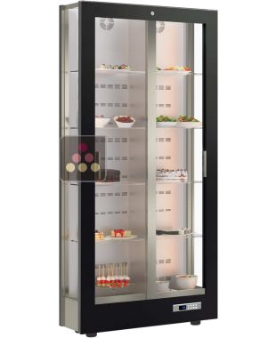 Professional refrigerated display cabinet for dessert and snacks - 36cm deep - 3 glazed sides CALICE DESIGN
