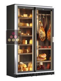 Built in combination of a cheese & cured meat cabinet - Sliding doors CALICE