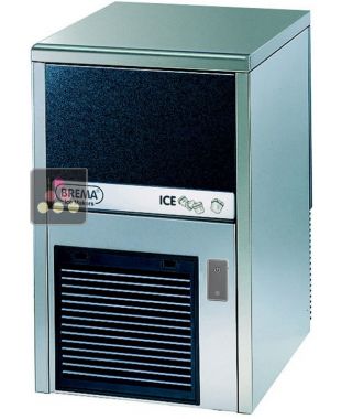 Freestanding ice cube maker up to 26kg/24h with 6kg of integrated storage and autowash system - Air-cooled condenser BREMA