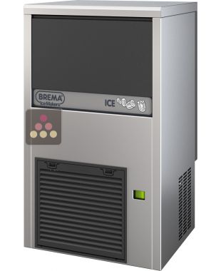 Hollow ice cube maker up to 22kg/24h with 8kg of integrated storage - Freestanding - Air-cooled condenser BREMA