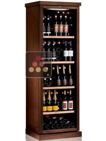 Single temperature wine cabinet for storage or service - Wood cladding - Vertical bottles CALICE