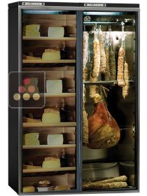 Freestanding combination of cheese and cured meat cabinets - Sliding doors CALICE
