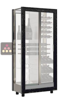 Professional multi-temperature wine display cabinet - 4 glazed sides - Without shelves - Without cladding