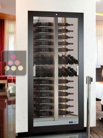 Built-in multi-purpose wine cabinet for storage or service - Mixed shelves CALICE DESIGN