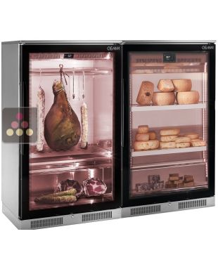 Combination of 2 refrigerated display cabinets for cheese and cold cuts BRERA
