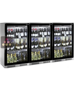 Combined of 3 single or multi-temperature wine service cabinet BRERA
