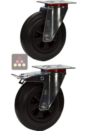 Cellar base arrangement with 4 swivel casters - Height 85 mm