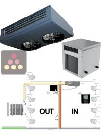 Air conditioner for natural wine cellar up to 30m3 - cold production only - Ceiling unit cooler FRIAX