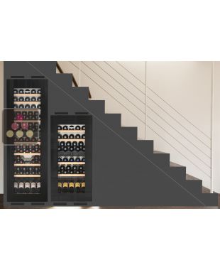 Combination of 2 built in wine cabinet for wine storage and service - Fully integrated
 LIEBHERR