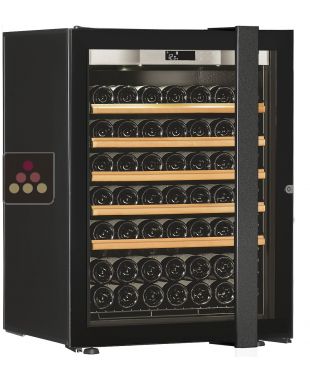 Single temperature wine ageing or service cabinet - Sliding shelves - Full Glass door - Left Hinges TRANSTHERM