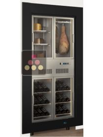 Built-in combination of a polyvalent wine cabinet and a cheese/cold cuts cabinet CALICE DESIGN
