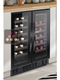 Built-in dual temperature wine cabinet for storage and/or for service - Full Glass door DOMETIC