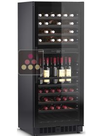 Dual temperature wine cabinet for storage and/or service - Full Glass door DOMETIC