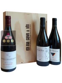 3-bottle Wooden box Introduction to Terroirs : Chablis 1er Cru, Gevrey-Chambertin, Crozes-Hermitage Sélection Vin