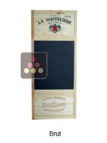 Vertical Board - wooden with slate & 2 labels CAVIDÉCO PIERRE GOUJON