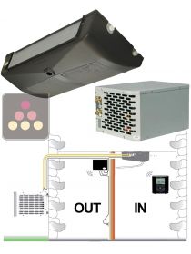 Air conditioner for natural wine cellar up to 82m3 - ceiling unit cooler - Ducted condensing unit FRIAX