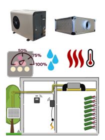 Air conditioner for wine cellar 780W - Ductable evaporator - Cooling, Heating and Humidifying FRIAX