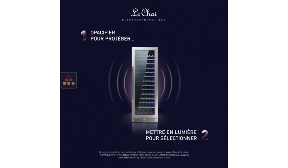 Single temperature wine Cabinet for storage or service - Electrochromatic Glass door