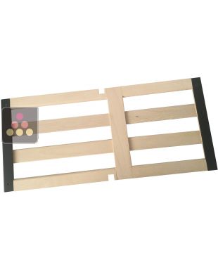 Wooden storage shelf with black front DOMETIC