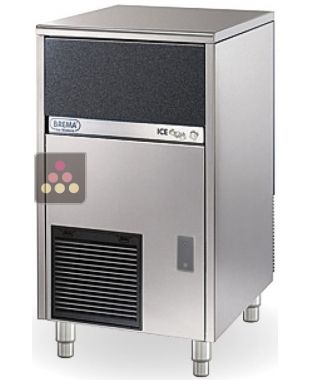 Freestanding ice cube maker up to 48kg/24h with 25kg integrated storage and autowash system - Air-cooled condenser BREMA