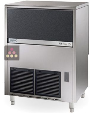 Ice cube maker up to 71kg/24h with 40kg of integrated storage and autowash system - Air-cooled condenser BREMA