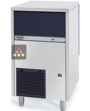 Hollow ice cube maker up to 46kg/24h with 20kg of integrated storage - Freestanding - Air-cooled condenser BREMA